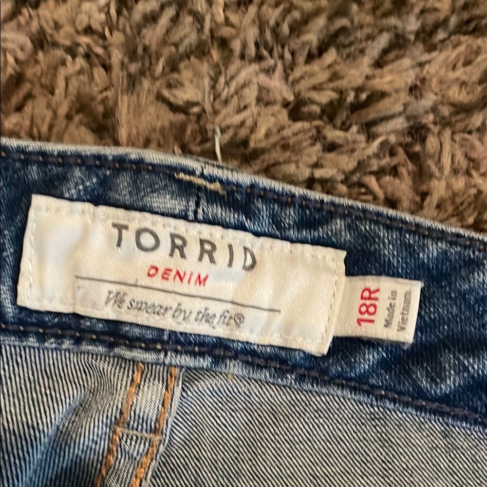 Torrid Blue Ankle Cropped Jeans - Picture 2 of 8